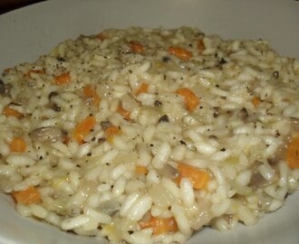 Risotto med sjampinjong og gulrot