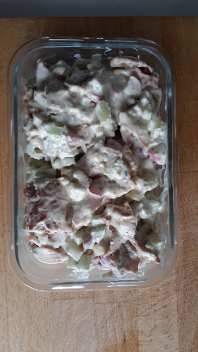 Knaperstekt bacon & celery med blue cheese dressing