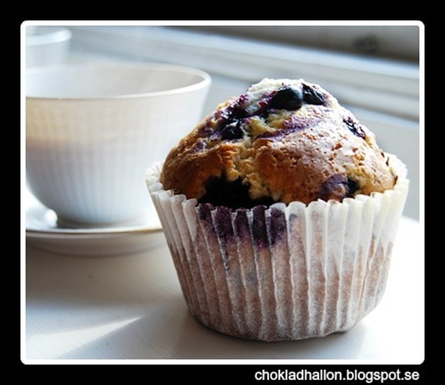 Mumsiga blåbärs muffins