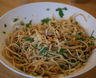 Lätt och snabblagad pasta med svamp