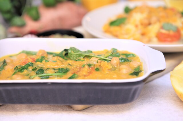 Chole Palak Curry (vegan)