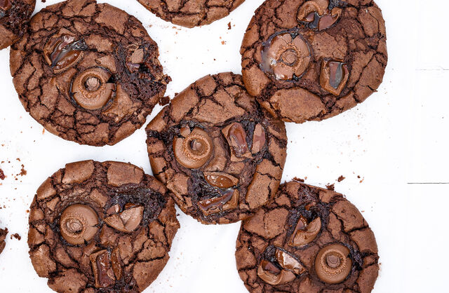 Brownie cookies med center