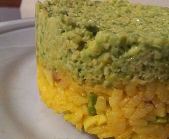 Tortino di riso e avocado