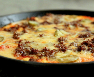 Pizzaomelett med tacofyllning