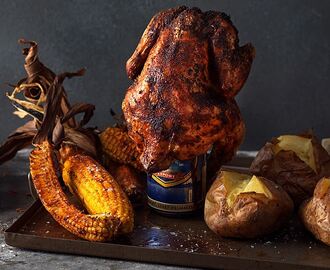 Beer Can Chicken med chipotle och corn ribs