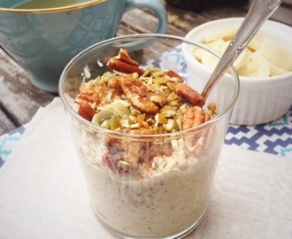 Over night oats med kardemumma (glutenfritt, vegan)