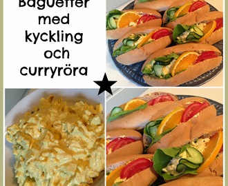 Kyckling och curryröra till baguette