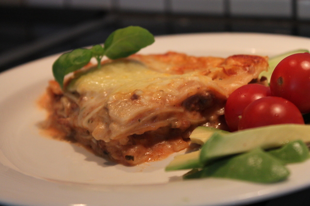 Glutenfri lasagne med vitlök och örter