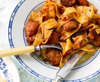 Pappardelle med het chorizo