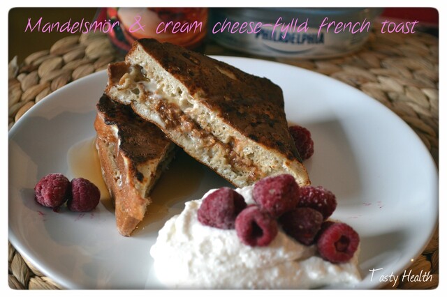 Mandelsmör & cream cheese-fylld french toast (low carb)