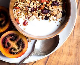 Granola with beetroot and berries