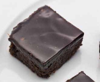 Licorice Brownies with Licorice Chocolate Fudge Frosting