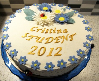 Blommig studenttårta
