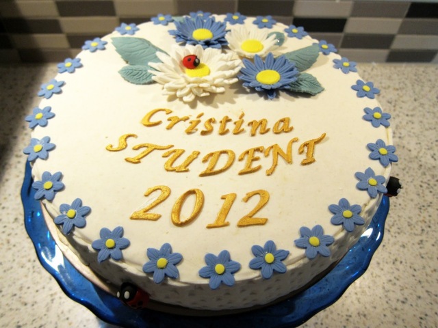 Blommig studenttårta
