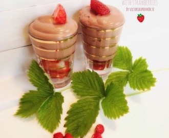 Krämig nutella dessert med jordgubbar