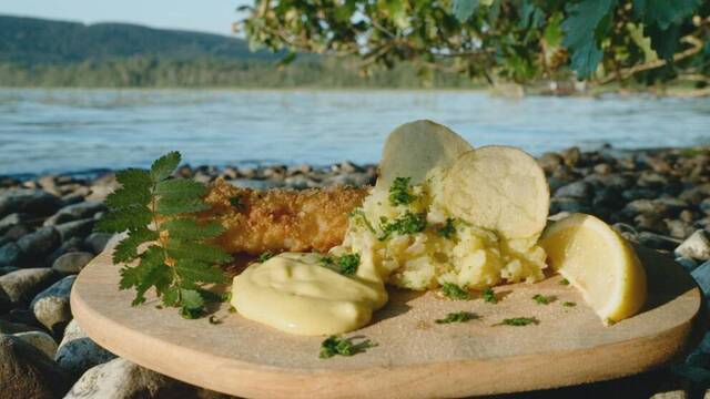 Fisk med potatisstomp och remouladsås