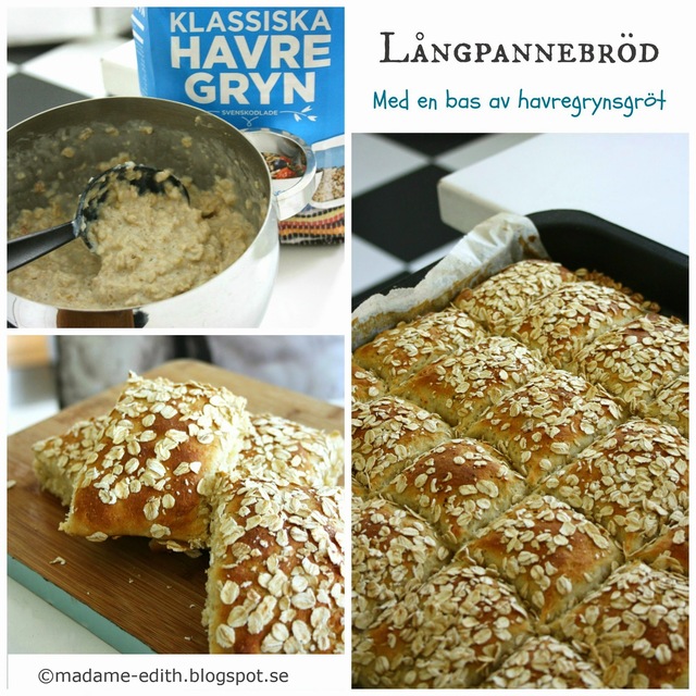 Långpannebröd med havregryn