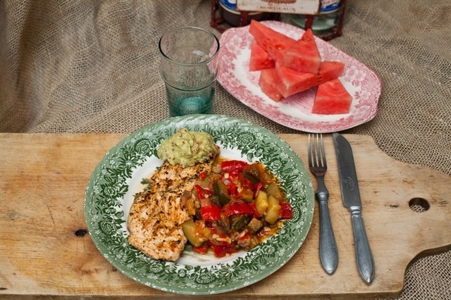 Kalkonschnitzel med ratatouille