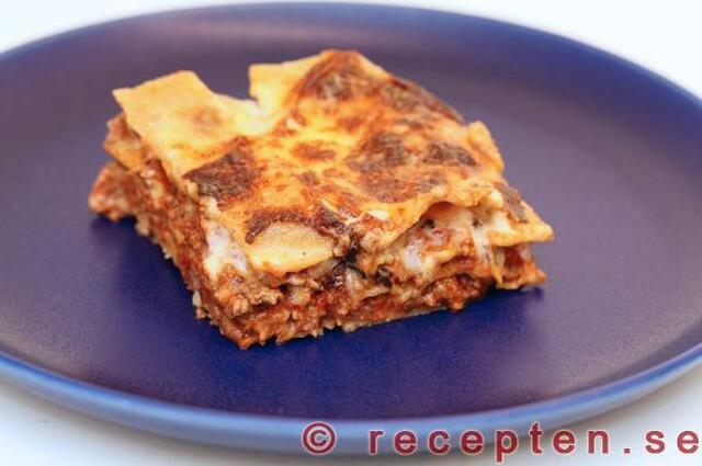 Uppdaterat recept: Lasagne