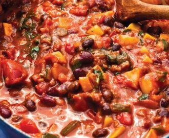 Vegetarisk chili con carne (chili sin carne)