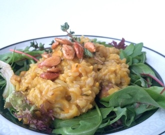 Dinner: Pumpkin risotto with thyme and orange
