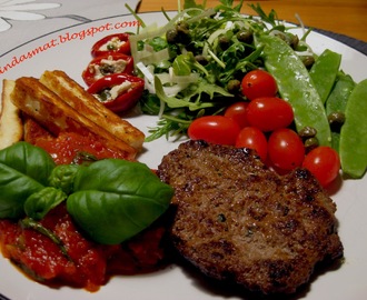 Italienska köttfärsbiffar med tomatsås