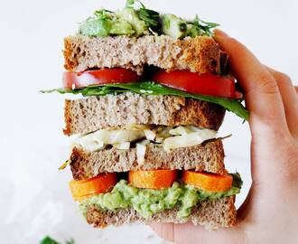 4 Layer Vegan Sourdough Sandwich with Avocado