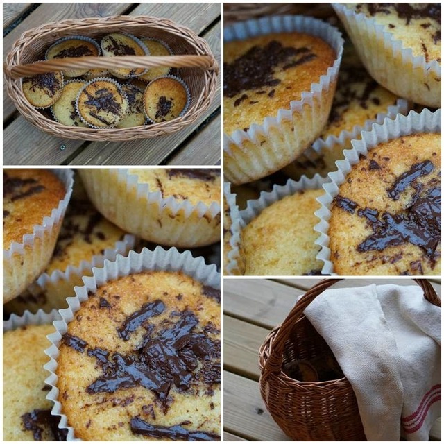 Muffins med chokladtopping