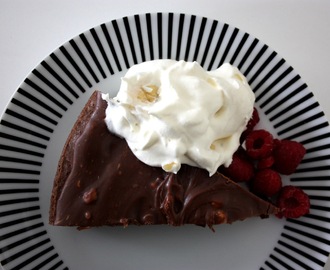 Kladdkaka med chokladtopping