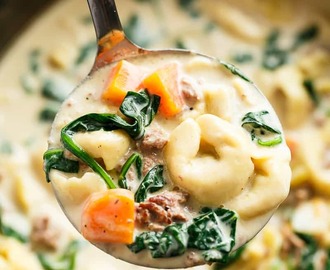 Slow Cooker Creamy Tortellini Soup