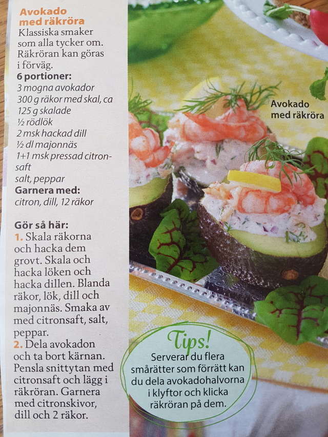 Avokado med räkröra