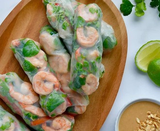 Thai Spring Rolls with Peanut Sauce