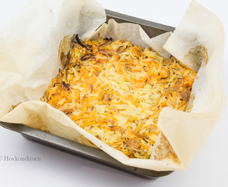 Sweet potato Hash Browns in the oven