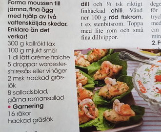 Lax mousse och romsås