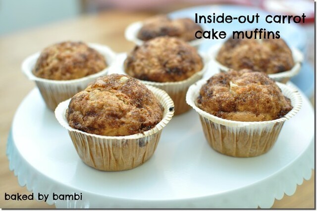 Inside-out carrot cake muffins (ut-och-in morotsmuffins)