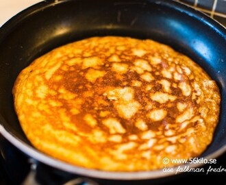 Champinjoncrêpes med skinka (LCHF)