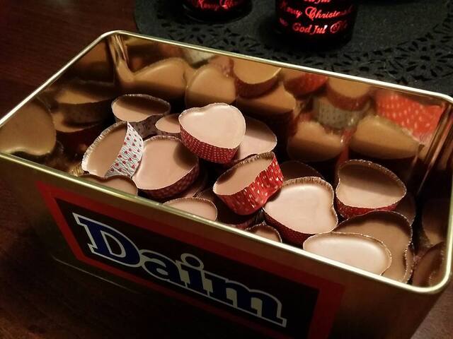 Ischoklad med smak av daim.