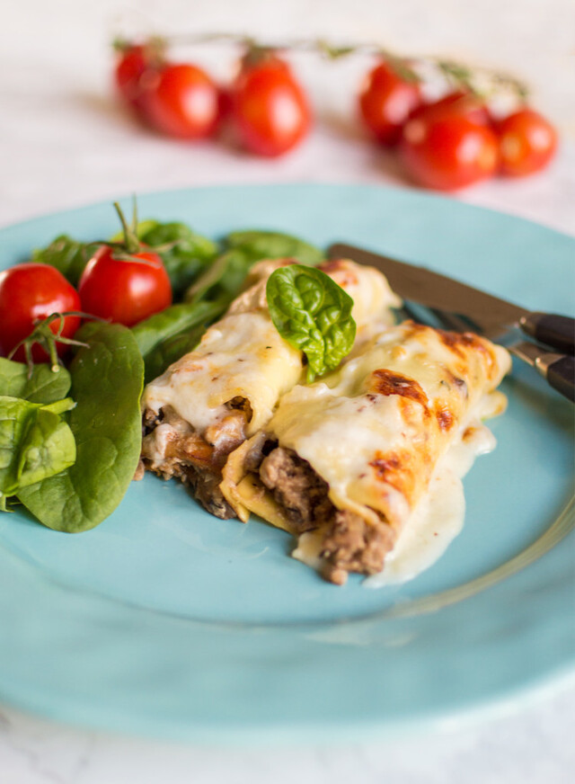 Cannelloni med kantareller och västerbottenost