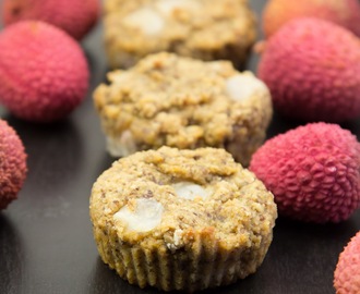 Lychee Cardamom Muffins, Gluten-free and Vegan