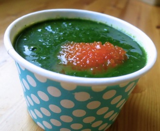 Spenat- grönkålssoppa med touch av lime