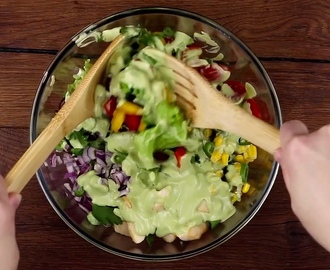 Rainbow Salad with Avocado Dressing: Simple, Fresh, And Nutritious