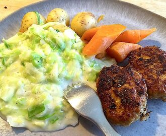 Frikadeller med stuvet spidskål - Madens Verden | Opskrift | Opskrifter, Frikadeller, Madopskrifter