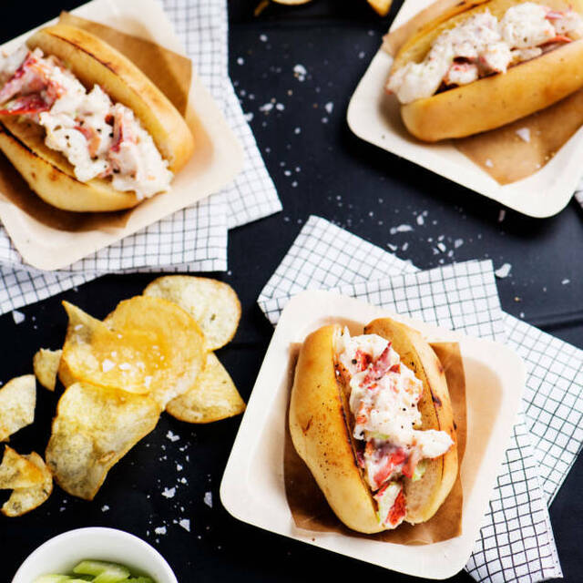 Lobster roll från Maine i USA 