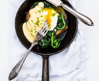 Ägg Florentine med lime- och wasabispetsad hollandaise