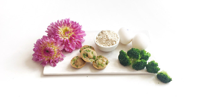 Grötmuffins med broccoli och vanilj