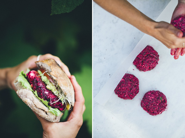 Grilled Beet Burgers