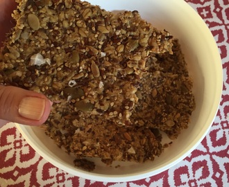 Glutenfritt och mjölkfritt havreknäcke med frön