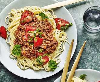 Köttfärssås med spaghetti