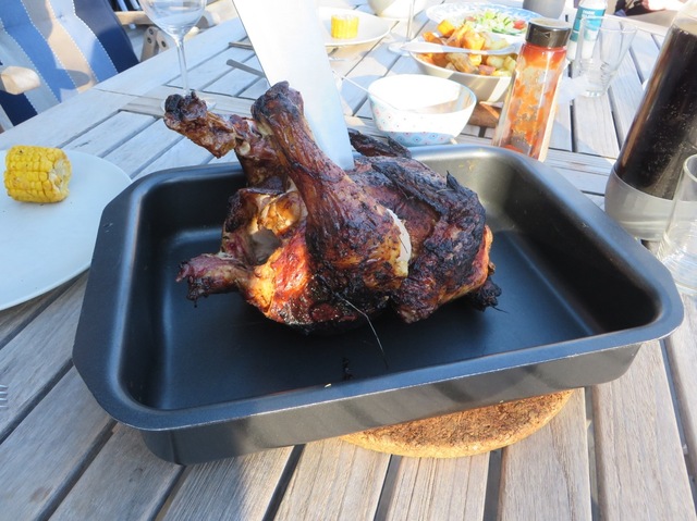 Grilla Beer can chicken