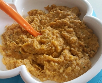 Barnmatsrecept steg 2: köttfärssås på kycklingfärs med pasta, lök och grönsaker